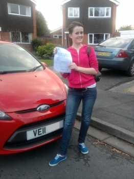 Congratulations Kate a well deserved pass with only 3 minor faults. Good luck with the teacher training at Derby. See you when you return to Worcester to do a Pass Plus course. Drive Safe!...