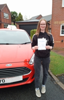 Well done Hannah. Passed your driving test today with only 1 minor fault. Great result!.. Drive Safe!